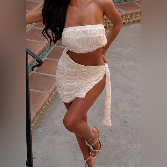 OUTCAST ROCI MINI DRESS IVORY NWT - Picture 4 of 6